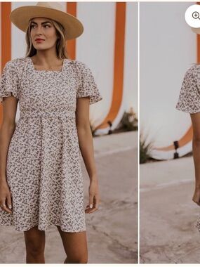 Roolee | Floral Cream Mom Dress